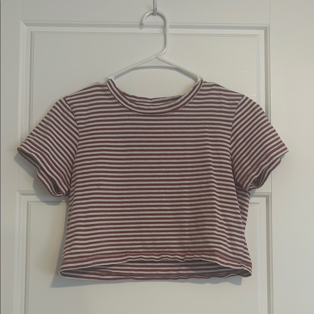 Cotton On Striped Cropped Tee